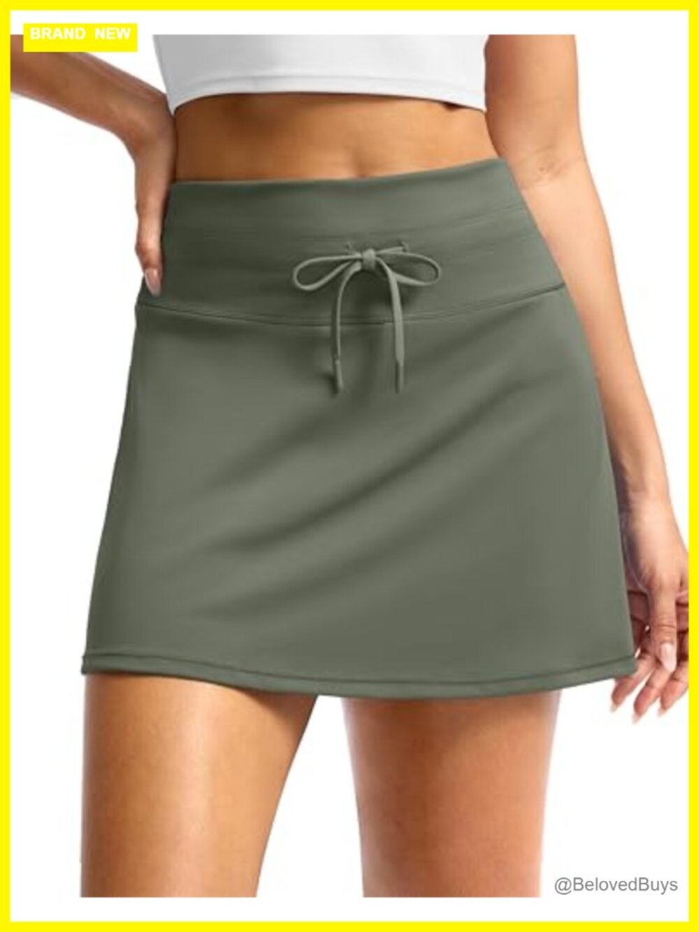 High Waisted Tennis Skirt Skort with Built-in Shorts & Pockets